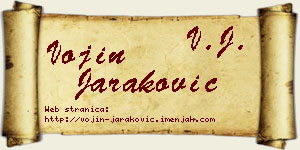 Vojin Jaraković vizit kartica